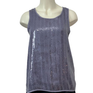 RO&DE Lavender Sequin Scoop Neck Tank Top Women’s Medium
